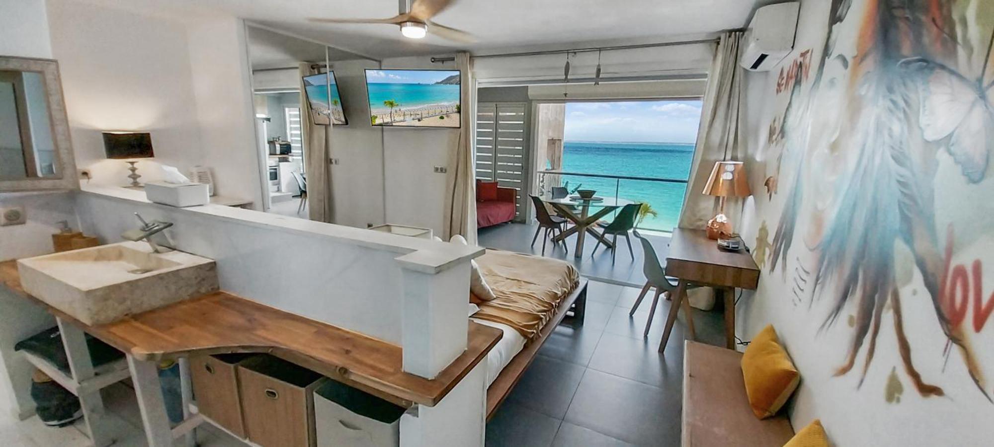 Official Page "Residence Bleu Marine" - Sea View Apartments & Studios - Saint-Martin French Side Grand Case Eksteriør billede