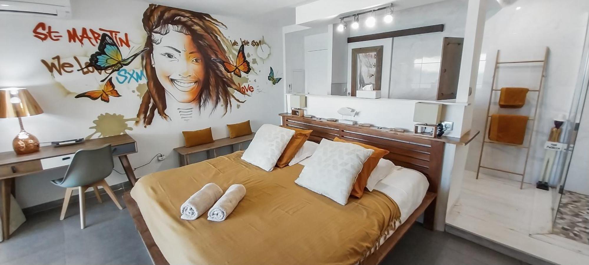 Official Page "Residence Bleu Marine" - Sea View Apartments & Studios - Saint-Martin French Side Grand Case Værelse billede